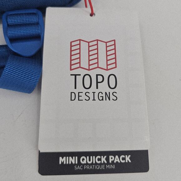 NEW Topo Designs Blue Mini Quick Pack Canvas Waist Bag Fanny Pack Gorp Gorpcore - Picture 3 of 12